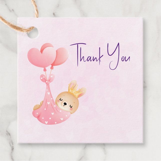 Etiquetas Para Recuerdos Una pequeña conejita en una manta cardíaca (Anverso)