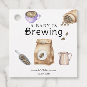 Etiquetas Para Recuerdos Una taza de café para el bebé que está en camino B