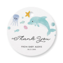 Under the Seas Dolphin Baby Shower Gracias