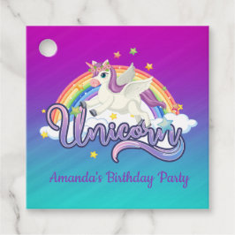 Etiquetas Para Recuerdos Unicorn Rainbow Birthday Magic Whimiscal