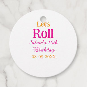 Etiquetas Para Recuerdos Vamos a rodar feliz 10 cumpleaños añadir nombre re