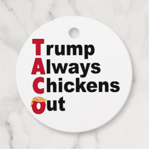 Etiquetas Para Recuerdos Vamos TACO Trump siempre se ríe