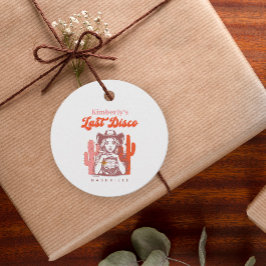 Etiquetas Para Recuerdos Vaquera Rosa Retro Último Disco Despedida de Solte