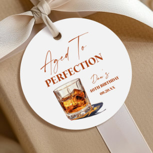 Etiquetas Para Recuerdos Vaso De Whisky Envejecido A La Perfección Cumpleañ