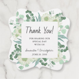 Etiquetas Para Recuerdos Vegetación acuática y flores gracias Boda