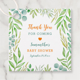 Etiquetas Para Recuerdos Vegetación Foliage Watercolor Baby Shower Botánico
