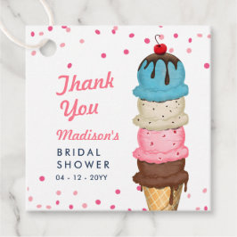 Etiquetas Para Recuerdos Verano Ice Cream Moderno Bridal Shower Gracias