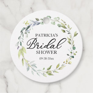 Etiquetas Para Recuerdos Verdor Eucalyptus Wreath Bridal Shower