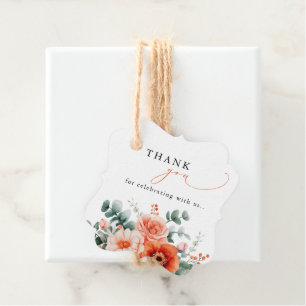 Etiquetas Para Recuerdos Verona Sunset Bright Naranja Weddin Gracias