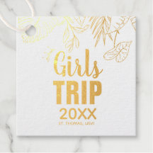 Viaje de Chicas tropicales con corona, año y nombr