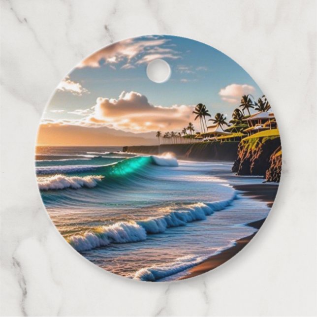 Etiquetas Para Recuerdos Vibes tropicales (Anverso)