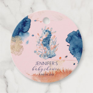 Etiquetas Para Recuerdos Vida marina   Baby Shower ahorse