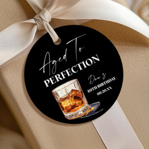 Etiquetas Para Recuerdos Viejo Whisky Vidrio Fiesta Cumpleaños Perfecto