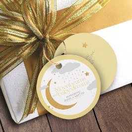 Etiquetas Para Recuerdos Vigas de luna y sueños de bebé ducha de color amar