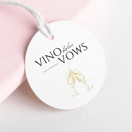 Etiquetas Para Recuerdos Vino antes de Votos Bridal Shower Floral Blanco