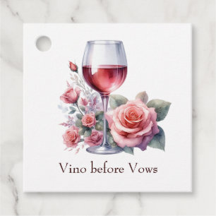 Etiquetas Para Recuerdos Vino Antes de Votos Floral Regalo de Despedida de 