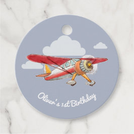 Etiquetas Para Recuerdos Vintage Airplane Birday