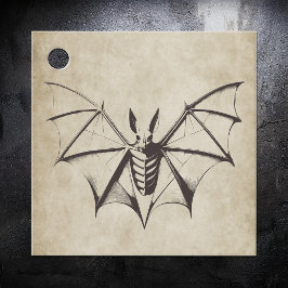 Etiquetas Para Recuerdos Vintage Bat Halloween