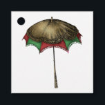 Etiquetas Para Recuerdos Vintage Christmas Parasol and Lace<br><div class="desc">Paraguas vintage con etiquetas de fondo de encaje en colores navidades.</div>