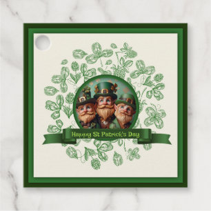 Etiquetas Para Recuerdos Vintage Clover St Patrick's Day Landscape Gracias