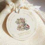 Etiquetas Para Recuerdos Vintage Elegant Tea Fiesta Bridal Shower<br><div class="desc">Elegante y vintage Tea Fiesta Bridal Shower Favor Tags Transportar a sus huéspedes a una época de elegancia intemporal con esta elegante colección de ducha marrón Fiesta de té. Decorado con delicados motivos florales y con una tipografía ornamentada, este tema prepara el terreno para una aventura sofisticada. Diseñado con atención...</div>