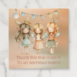 Etiquetas Para Recuerdos Vintage Fairies Chica fiesta de cumpleaños gracias