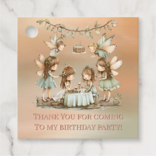Etiquetas Para Recuerdos Vintage Fairies Chica fiesta de cumpleaños gracias