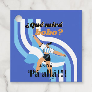 Etiquetas Para Recuerdos Vintage Funny Messi Argentina Que Mira Bobo