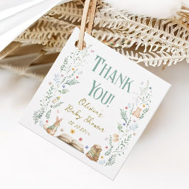 Etiquetas Para Recuerdos Vintage Green Story Book Baby Shower Thank You
