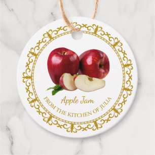 Etiquetas Para Recuerdos Vintage Homemade Apple Jam Hang Tag l White