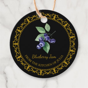Etiquetas Para Recuerdos Vintage Homemade Blueberry Jam Hang Tag l Black