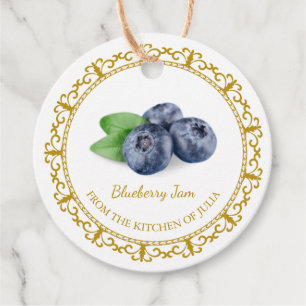 Etiquetas Para Recuerdos Vintage Homemade Blueberry Jam Hang Tag l White