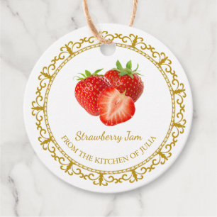 Etiquetas Para Recuerdos Vintage Homemade Strawberry Jam Hang Tag l White