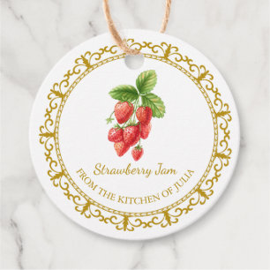 Etiquetas Para Recuerdos Vintage Homemade Strawberry Jam Hang Tag l White