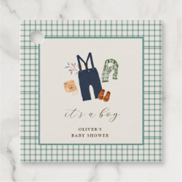 Etiquetas Para Recuerdos Vintage Plaid Boy Clothes Baby Shower