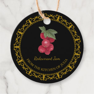 Etiquetas Para Recuerdos Vintage Redcurrant Jam Hang Tag l Black