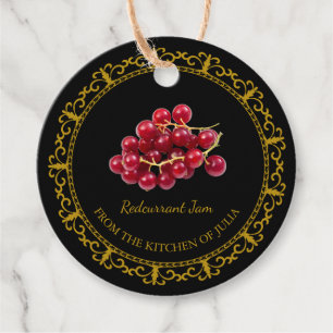 Etiquetas Para Recuerdos Vintage Redcurrant Jam Hang Tag l Black