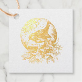 Etiquetas Para Recuerdos Vintage Relieve metalizado de Navidades victoriano