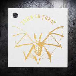 Etiquetas Para Recuerdos Vintage Skeletal Bat Halloween