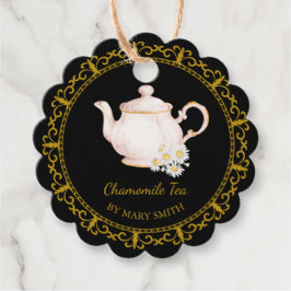 Etiquetas Para Recuerdos Vintage Teapot Homemade Chamomile Tea Hang Tag