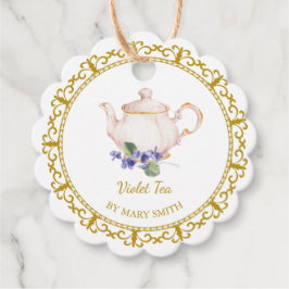 Etiquetas Para Recuerdos Vintage Teapot Homemade Violet Tea Hang Tag