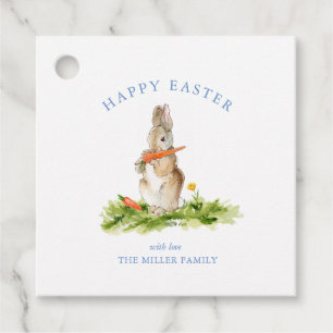 Etiquetas Para Recuerdos Vintage Watercolor Easter Bunny