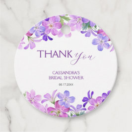 Etiquetas Para Recuerdos Violeta Geranio Floral Agradecimiento Despedida de