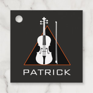 Etiquetas Para Recuerdos Violin mínimo triángulo negro violinista moderno