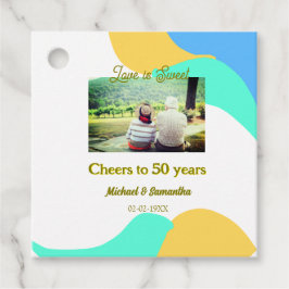 Etiquetas Para Recuerdos vitoreo por los 50 años de amor es dulce retro