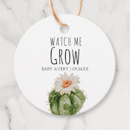 Etiquetas Para Recuerdos Watch Me Grow Baby Succulent Favors De Baby Shower