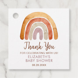 Etiquetas Para Recuerdos Watercolor Boho Rainbow Baby Shower