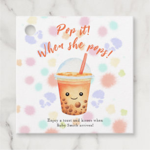 Etiquetas Para Recuerdos Watercolor Bubble Tea ¡Muérelo! ¡Cuando ella apare