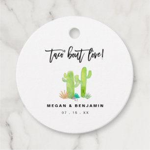 Etiquetas Para Recuerdos Watercolor Cactus Taco Bout Love Boda