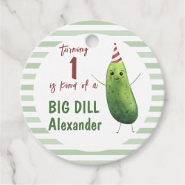 Etiquetas Para Recuerdos Watercolor Cucumber Big Dill Birday Party